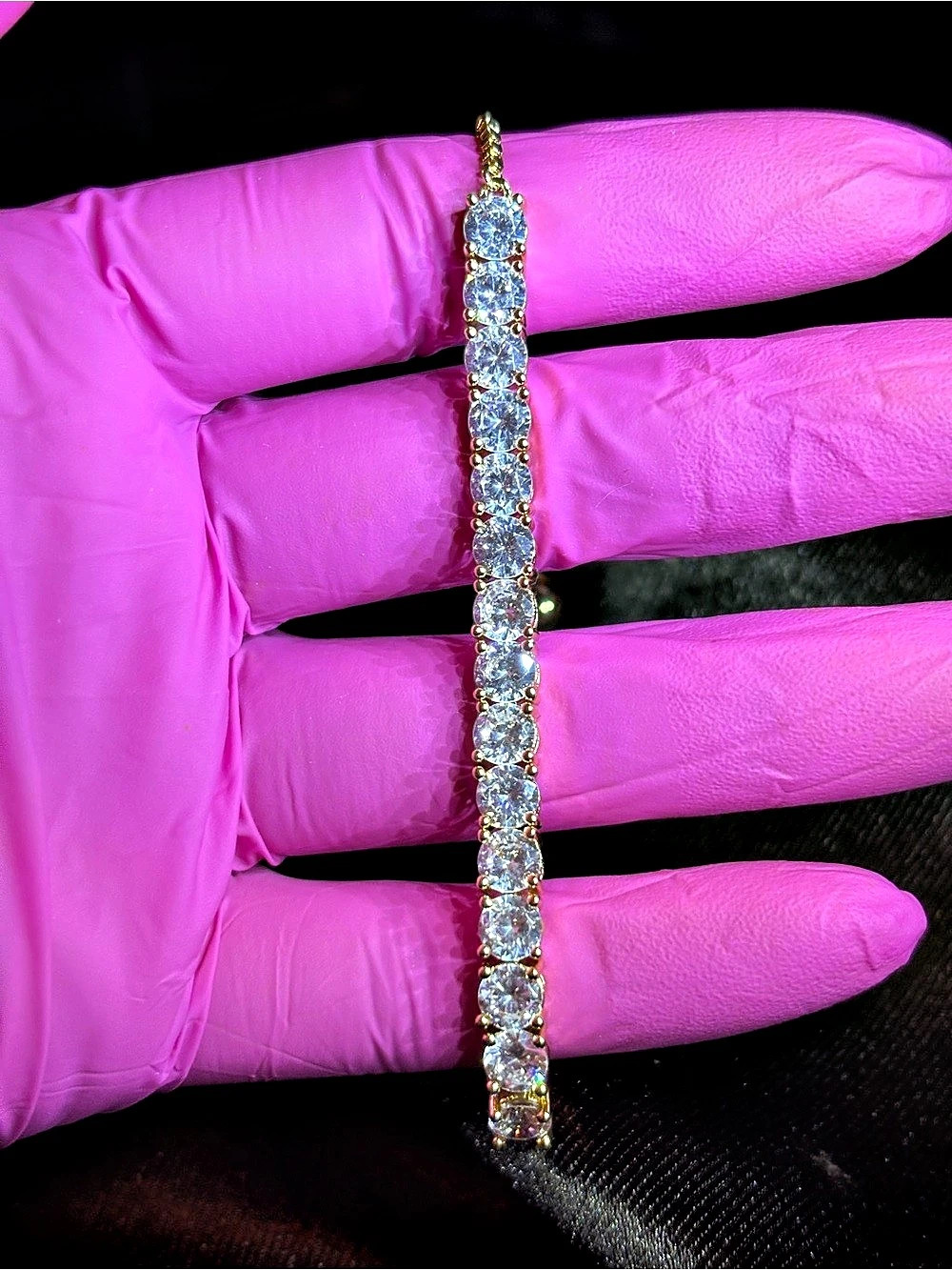 Vanessence Tennis Bracelet Gold-Filled CZ